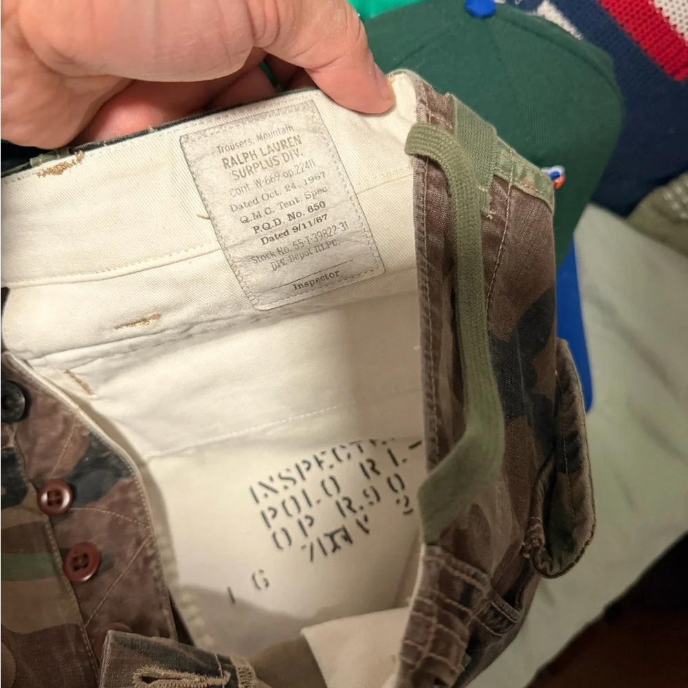 Polo Ralph Lauren Camouflage Men Cargo with PATCHWORK - Picture 5 of 7